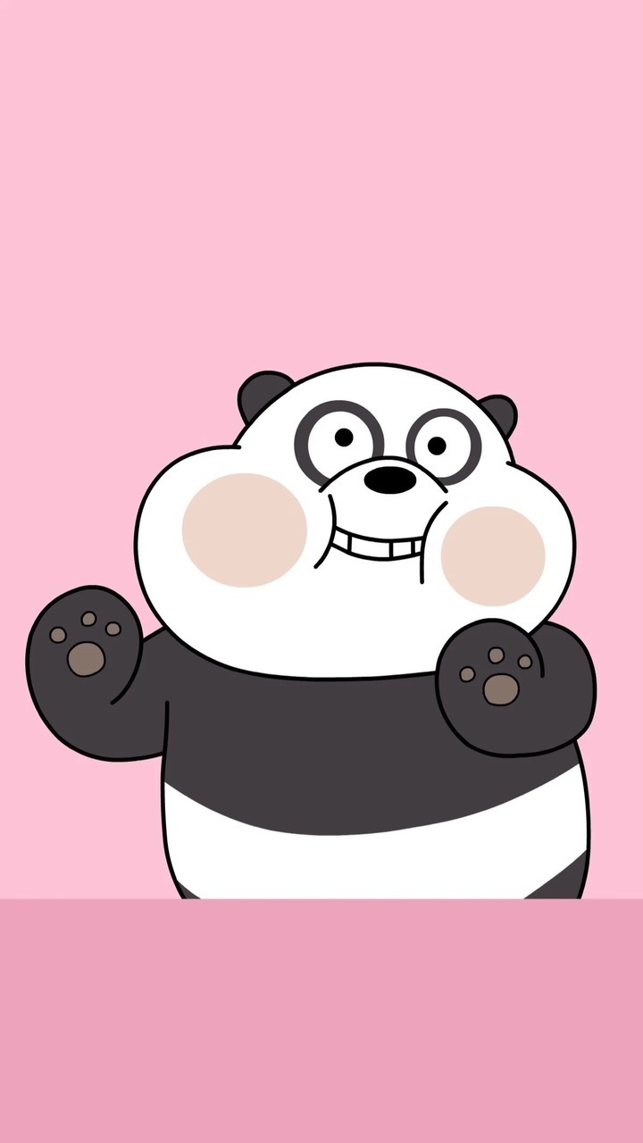 A panda bear cartoon character waving - We Bare Bears