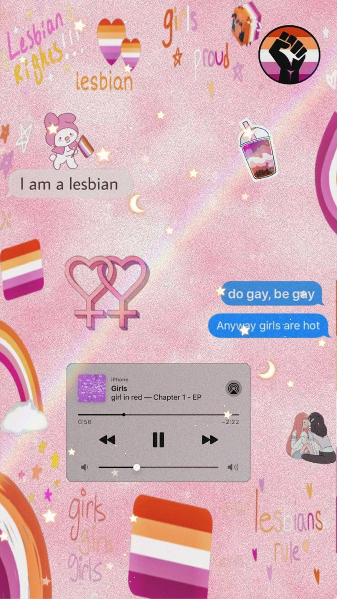 Download Lovely Lesbian Aesthetic Wallpaper