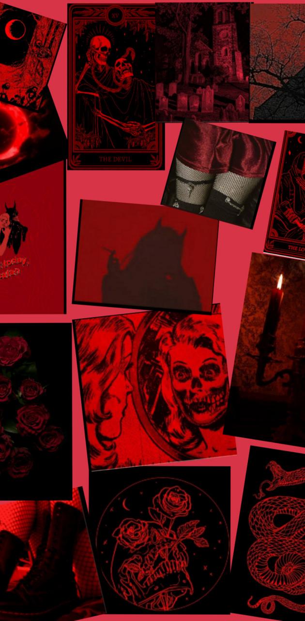 A collection of pictures that are red - Gothic, iPhone red