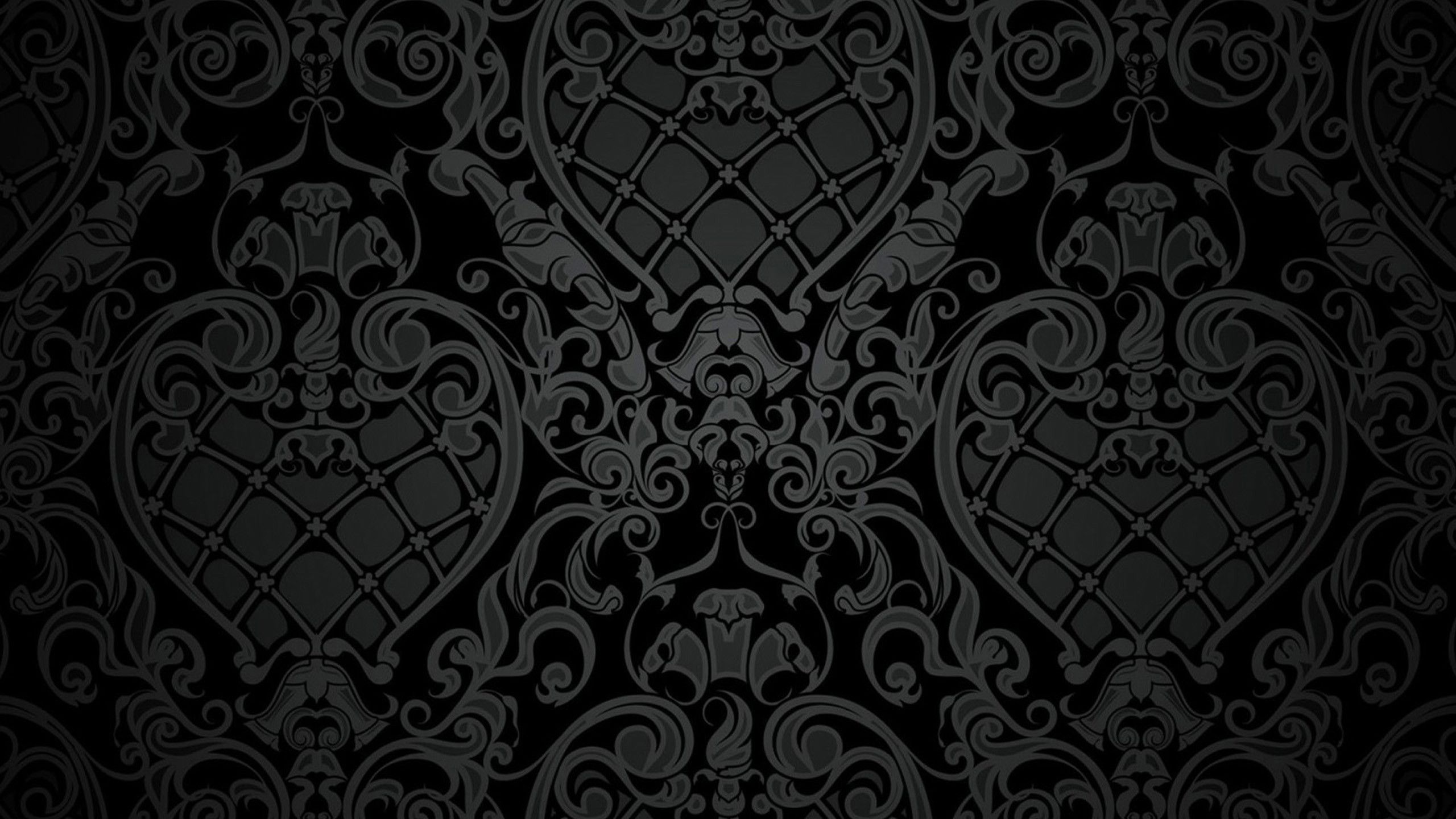 A black and white damask wallpaper - Gothic