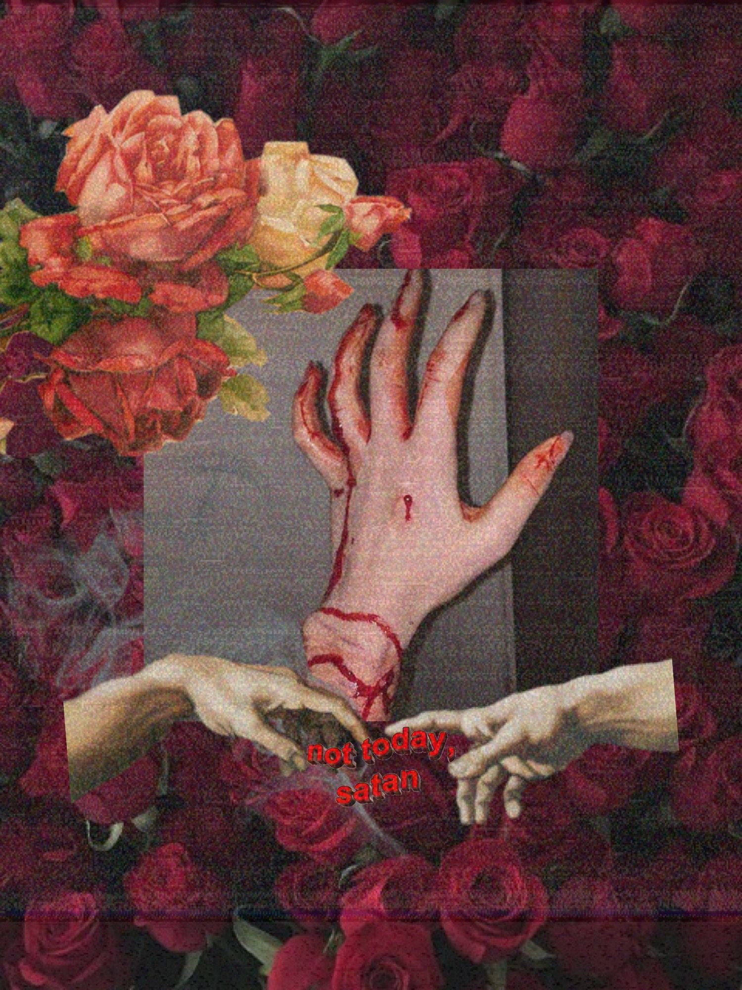 Aesthetic image of a hand with blood on it - Blood