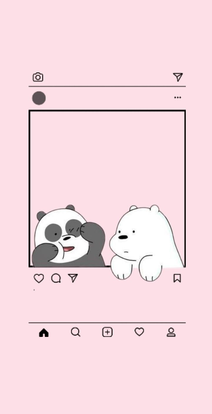 A panda and bear in an instagram post - We Bare Bears
