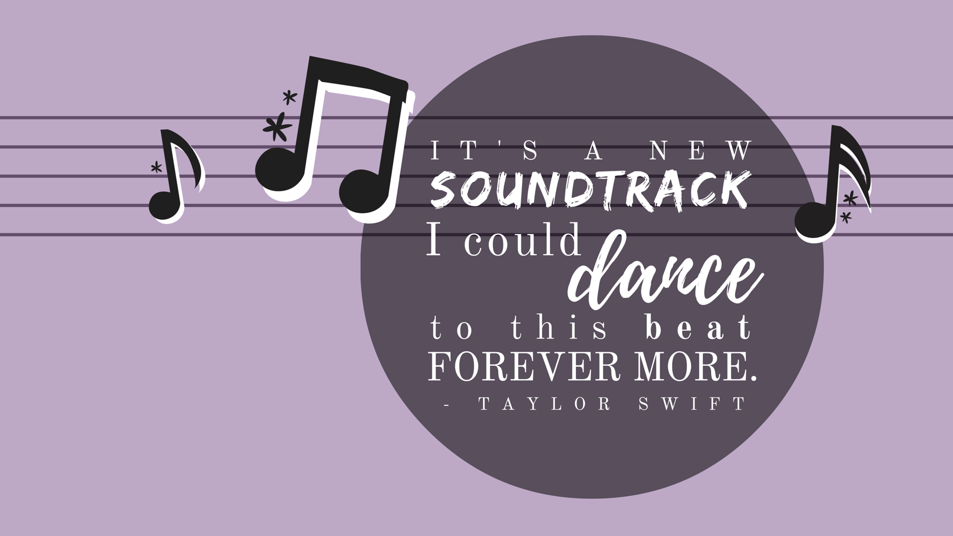 It's a new soundtrack i could dance to beat this forever - Taylor Swift