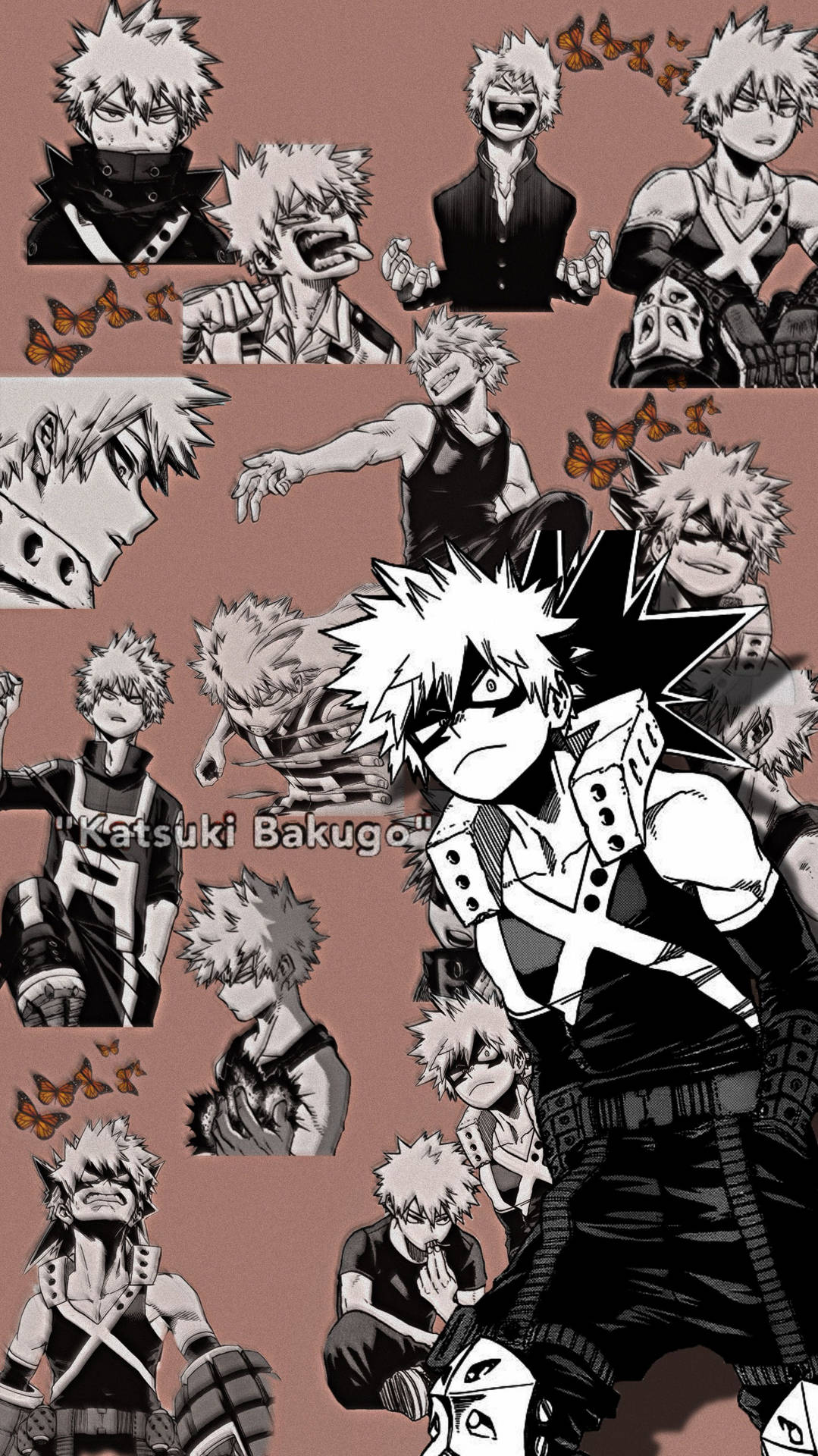 Download Black And White Aesthetic My Hero Academia Katsuki Bakugo Wallpaper