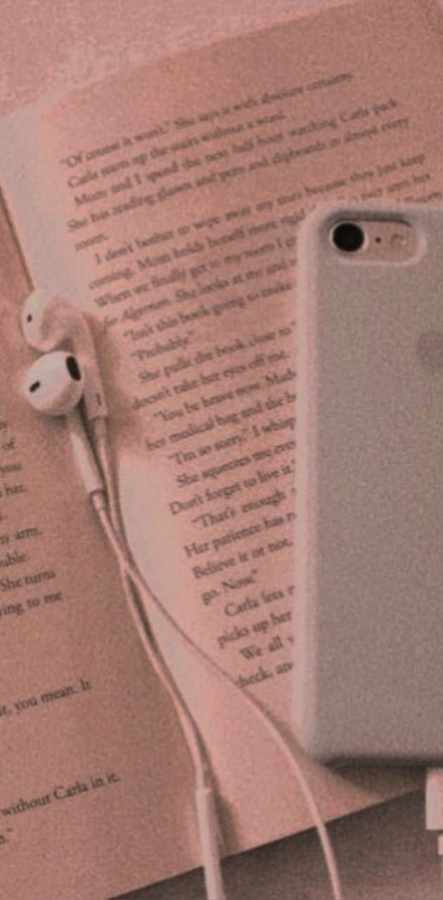 A phone, earphones and a book - Study