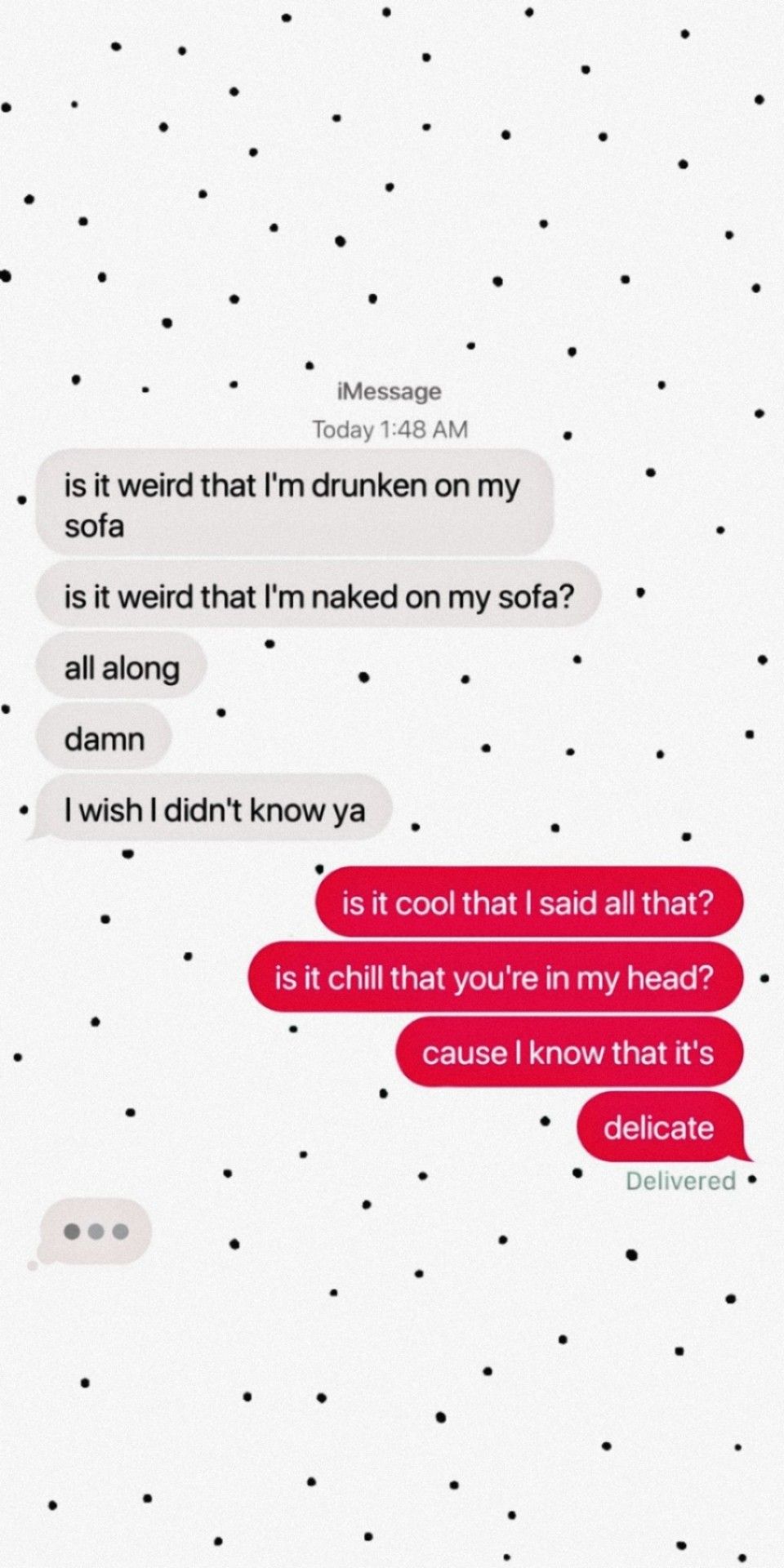 Text messages from a phone screen, including one that says 