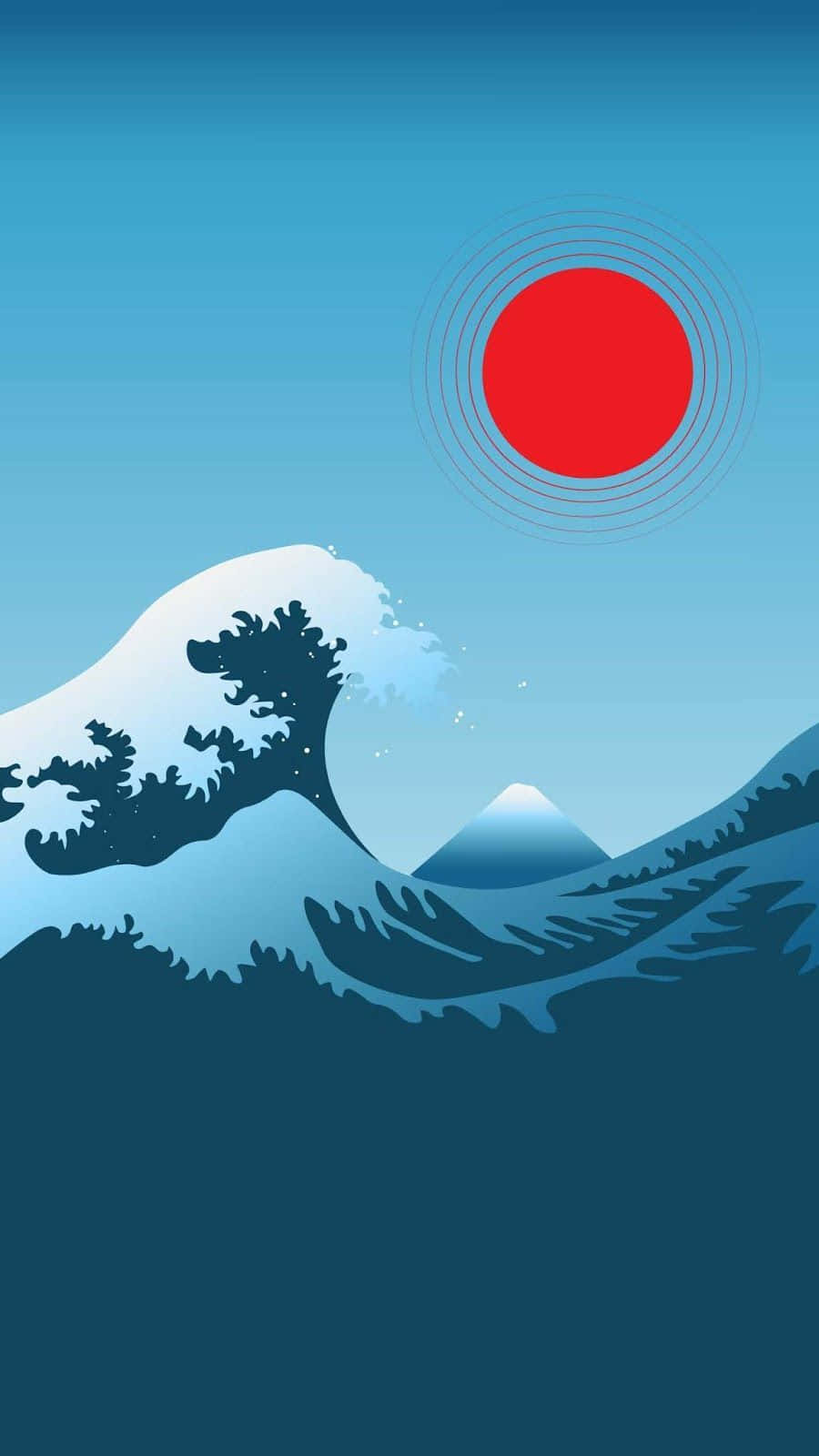 The Great Wave wallpaper for iPhone and Android - Wave