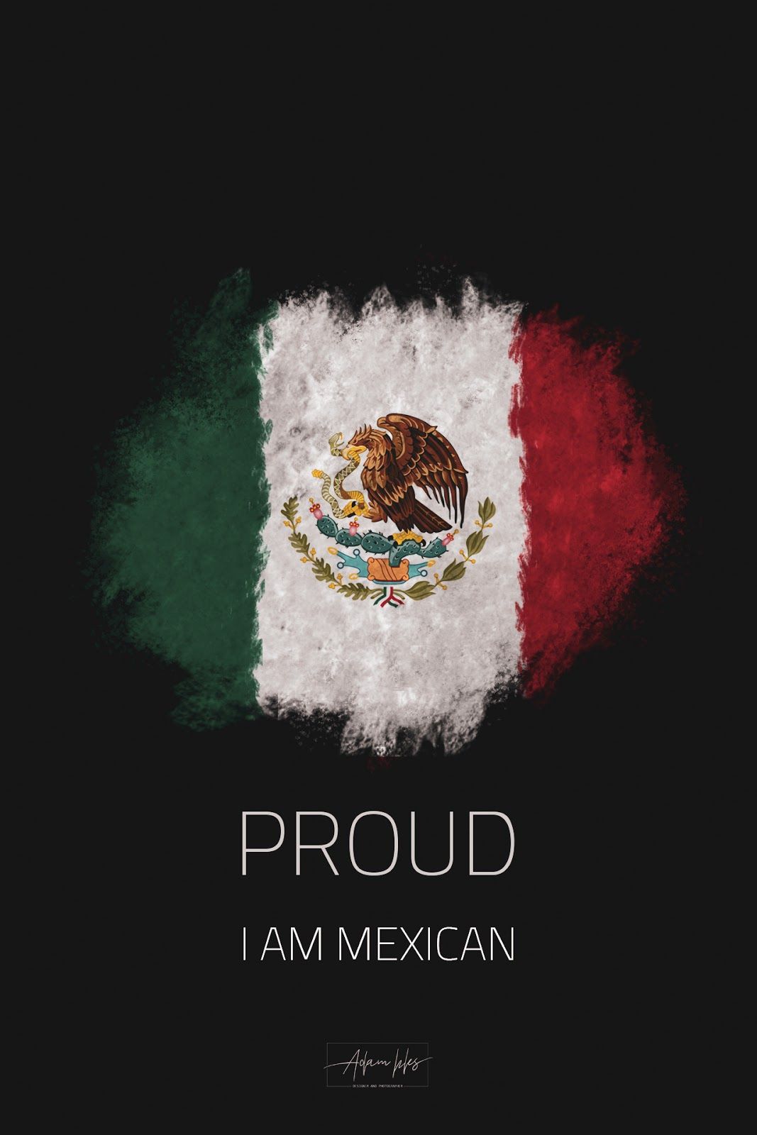 Mexican flag with the text proud I am Mexican - Mexico