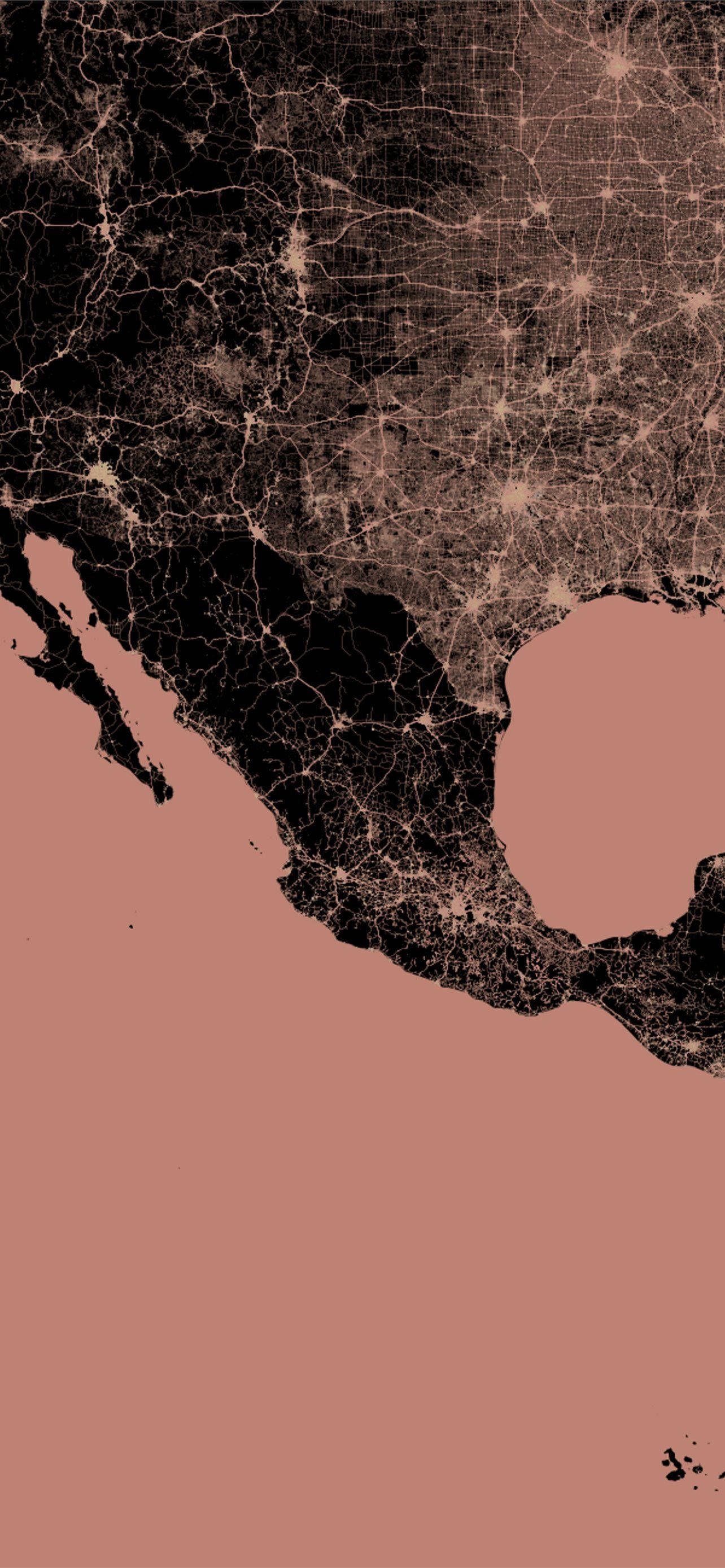 A map of mexico with the cities highlighted - Mexico