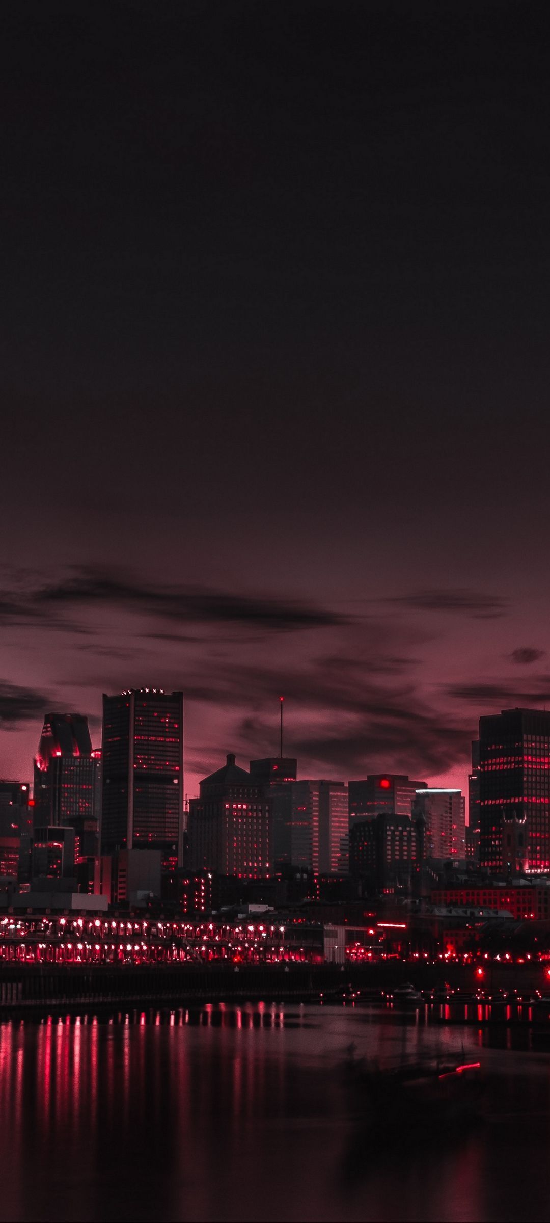 A city skyline at night with lights on - Night, anime city, cityscape, city