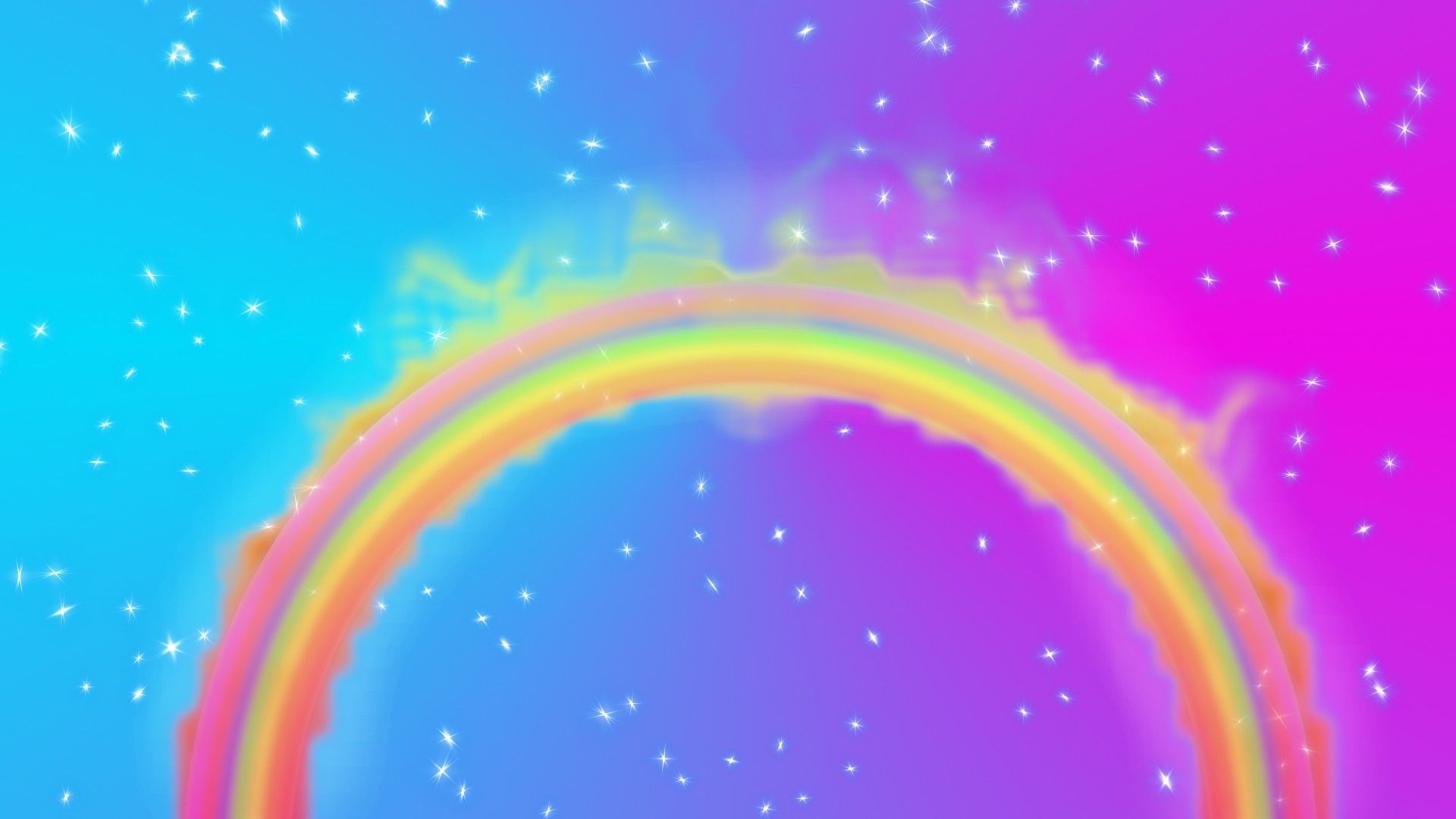 A rainbow is shown on the screen - Rainbows