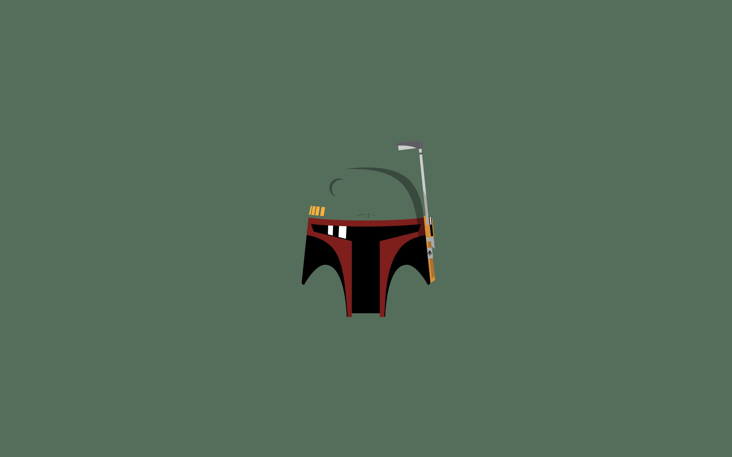 The boba fett helmet is shown on a green background - Boba