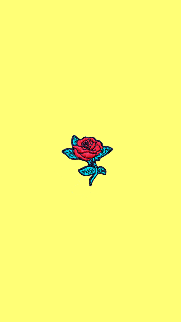 A yellow background with red roses - Yellow