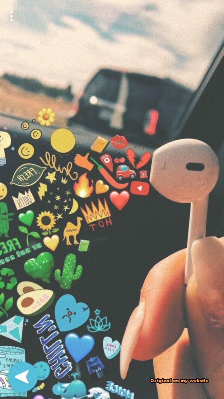 A person holding an apple earbud in their hand - Rainbows