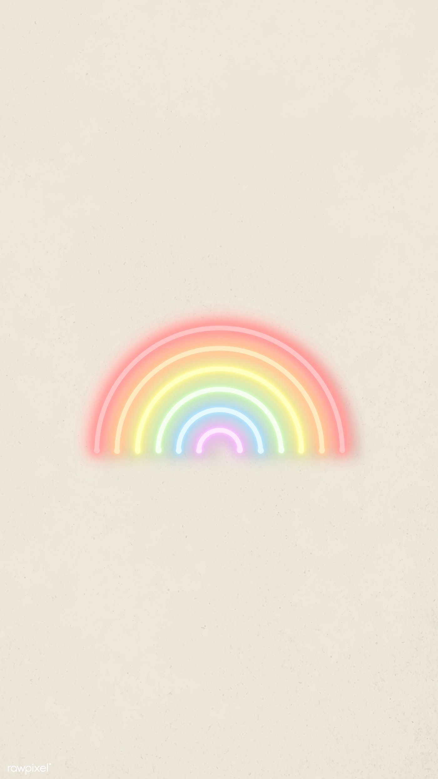 Neon rainbow on a white background - Rainbows