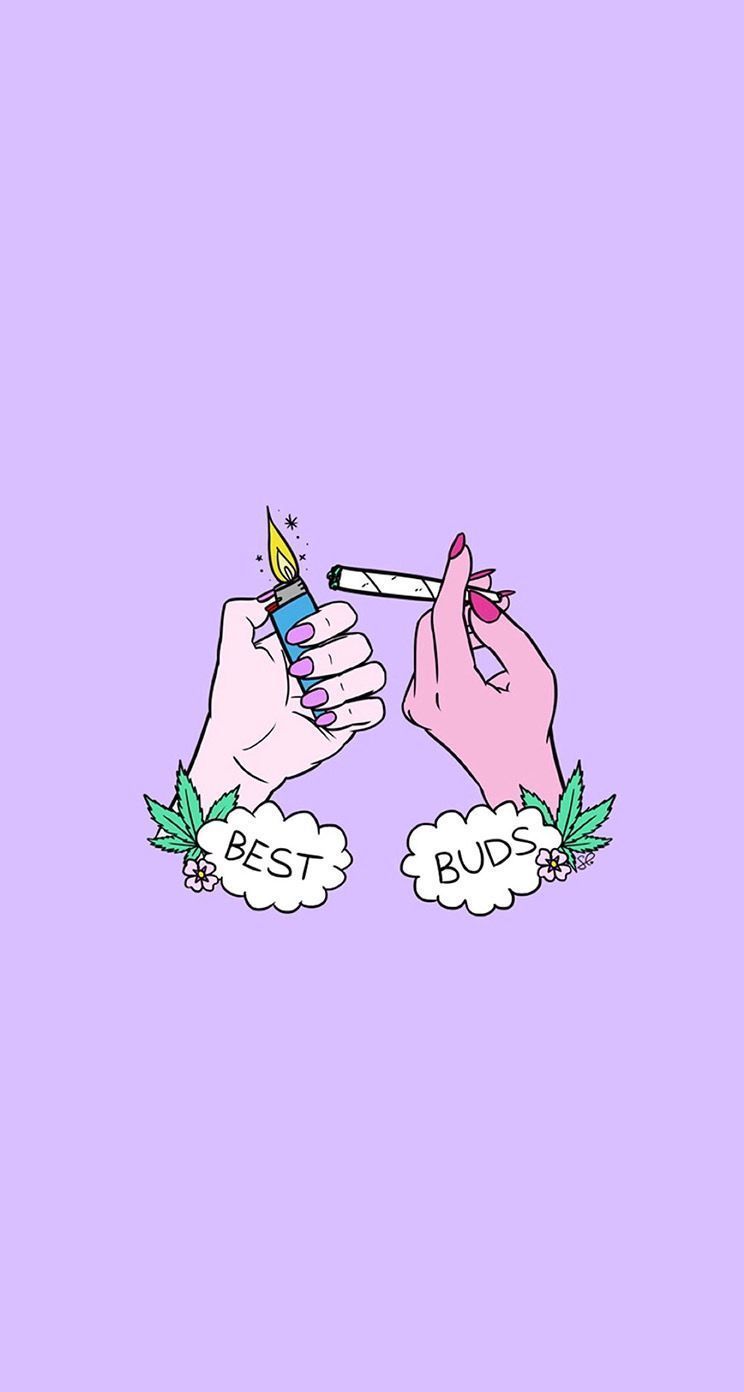 Best buds, weed, lighter, hands, purple background, phone wallpaper - Weed
