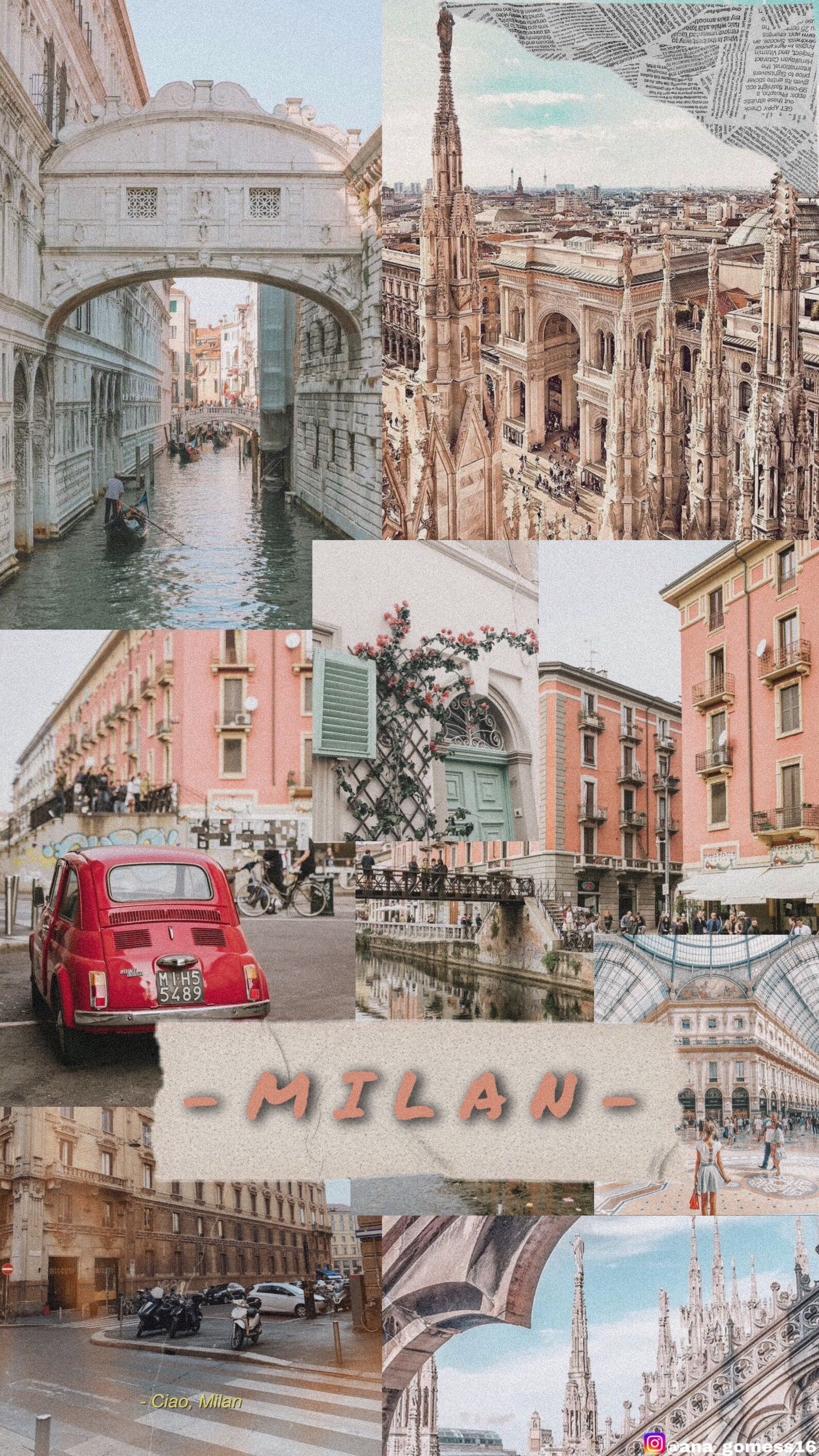 MoodBoard Milan. Travel wallpaper, Travel collage, Italy aesthetic