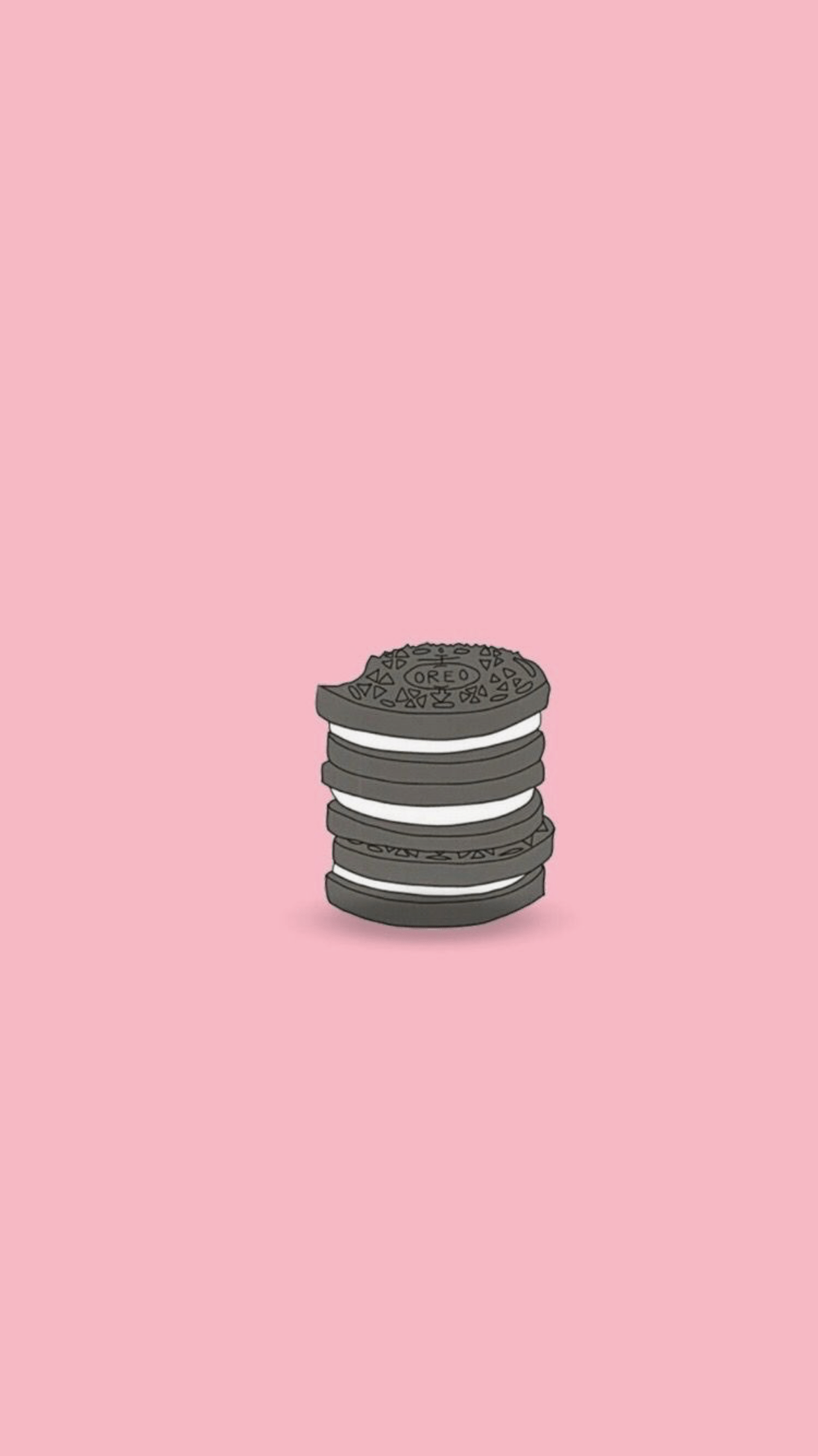 A stack of oreo cookies on pink background - Oreo, food, foodie