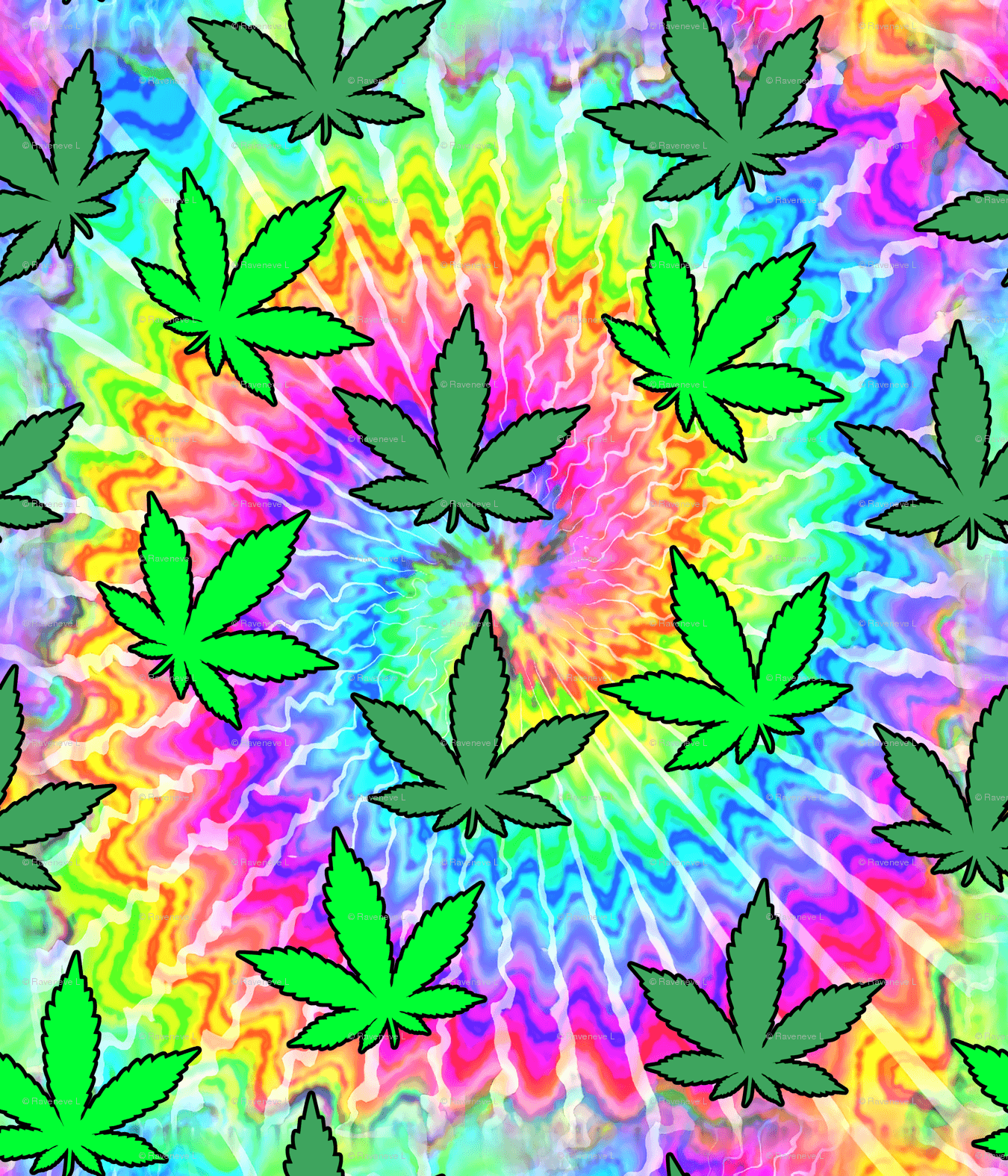 Rainbow Weed Flower Wallpaper