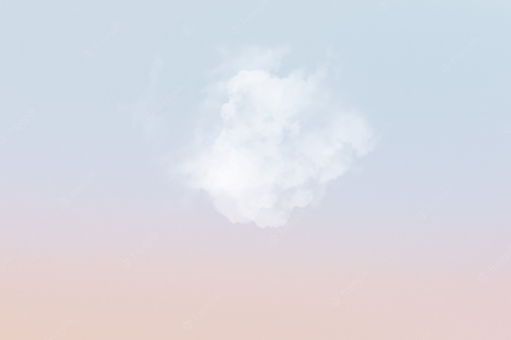 A single cloud in a pastel sky - Sky