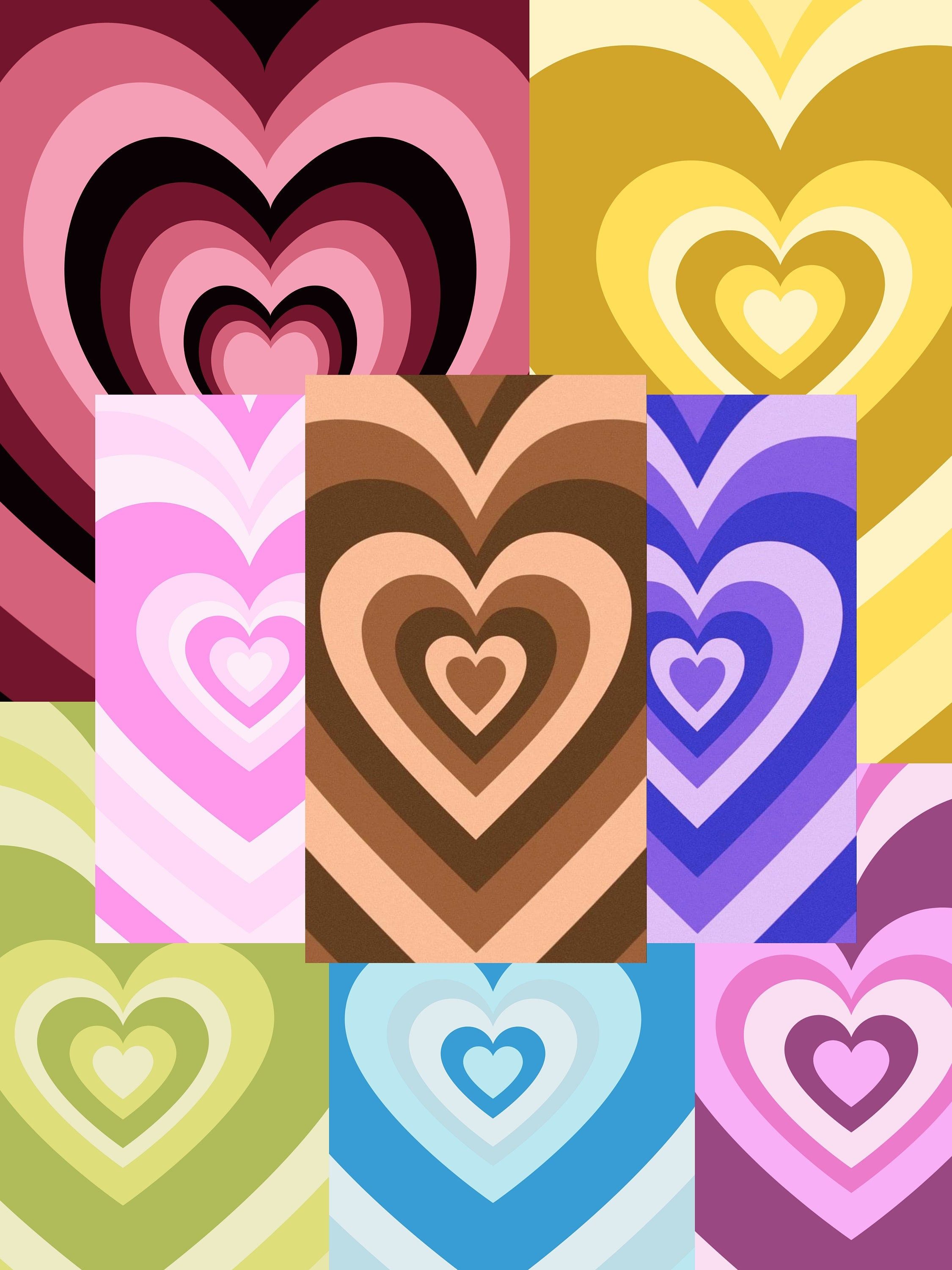 A collection of hearts in different colors - Pink heart