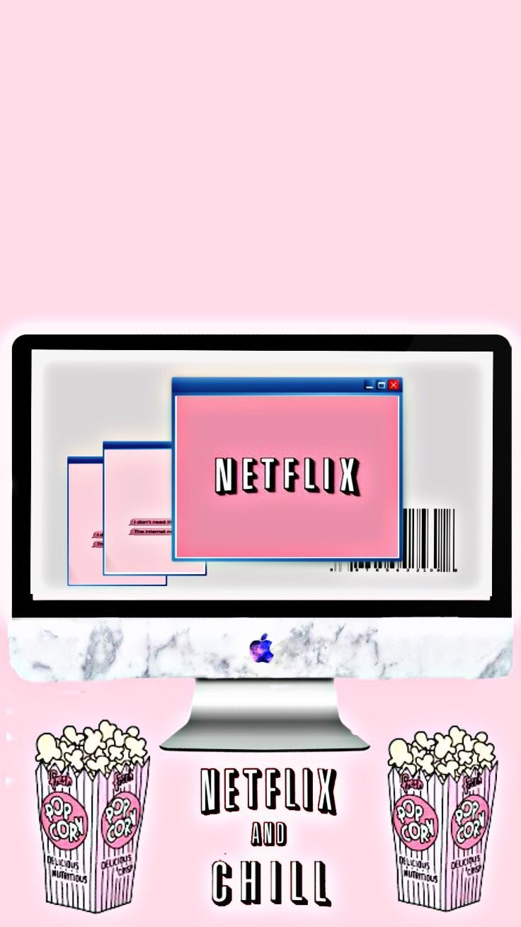 A computer screen with the words netflix and chill - Netflix