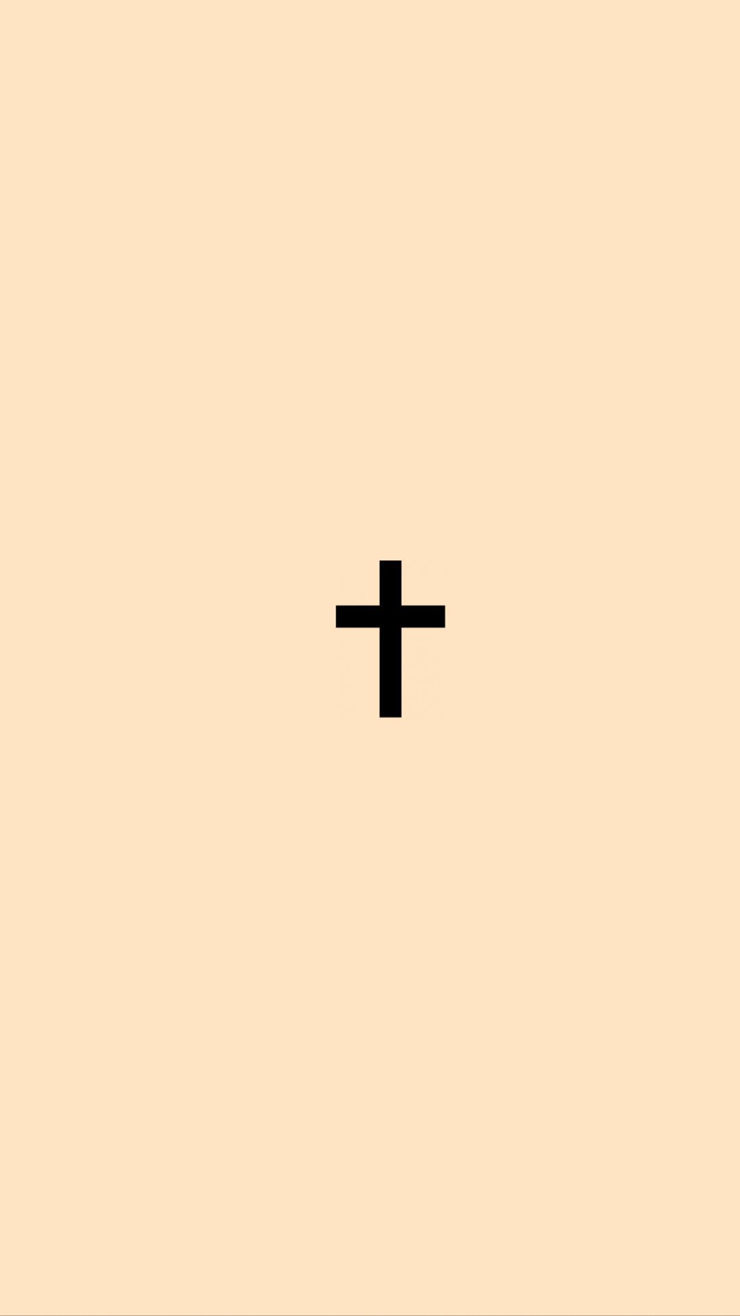 A black cross on a beige background - Cross