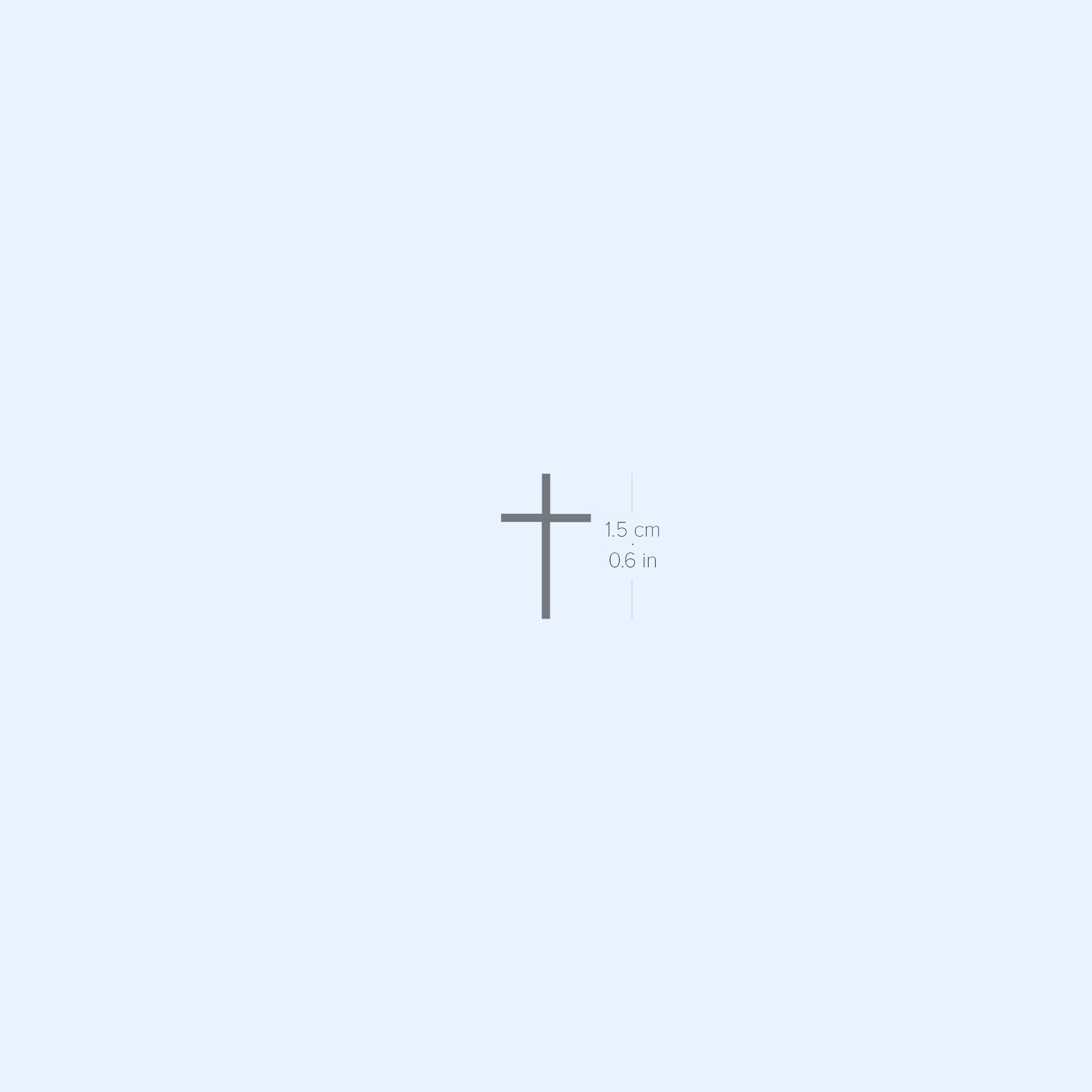 Small Minimalist Cross Semi Permanent 2 Week Tattoo Set Of 2