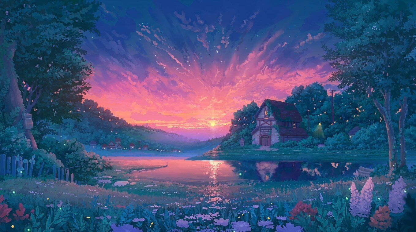 Anime landscape wallpaper 2019 1920x1080 for android 4.0 - Calming