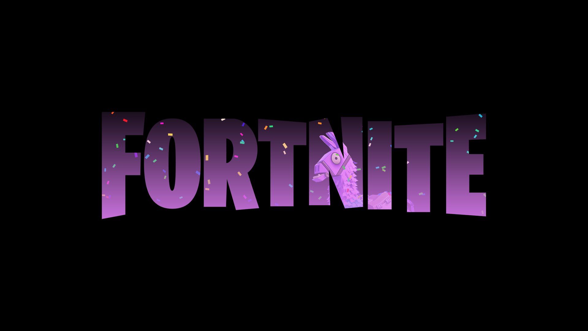 Fortnite wallpaper with the word Fortnite and a purple llama - Fortnite