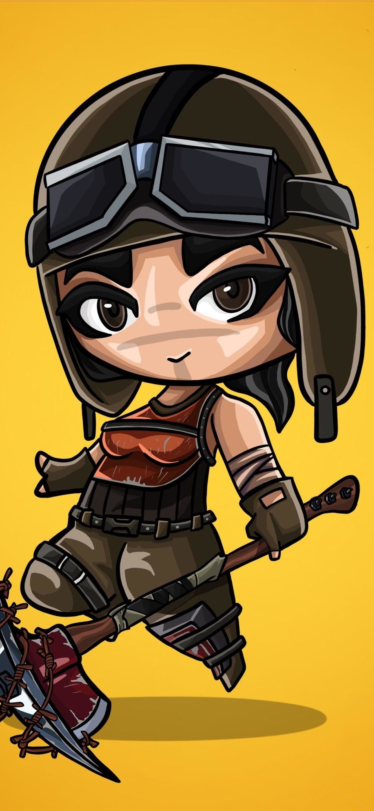 Chibi wallpaper of the character from the game, rainbow six - Fortnite