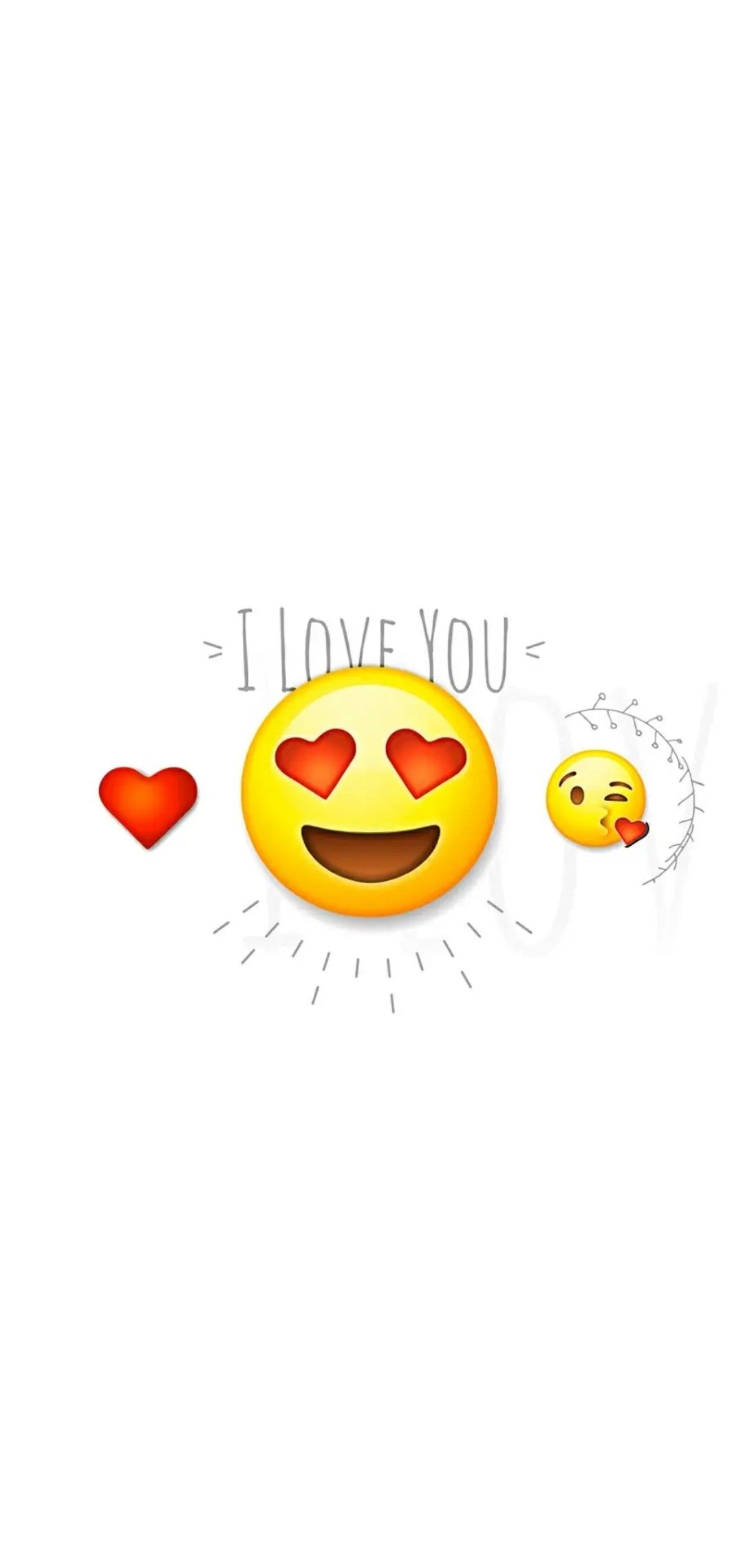 I love you emoticons wallpaper for iPhone and Android - Emoji