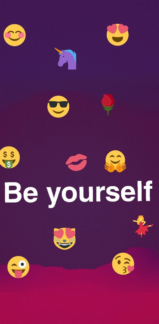 Be Yourself Emoji wallpaper