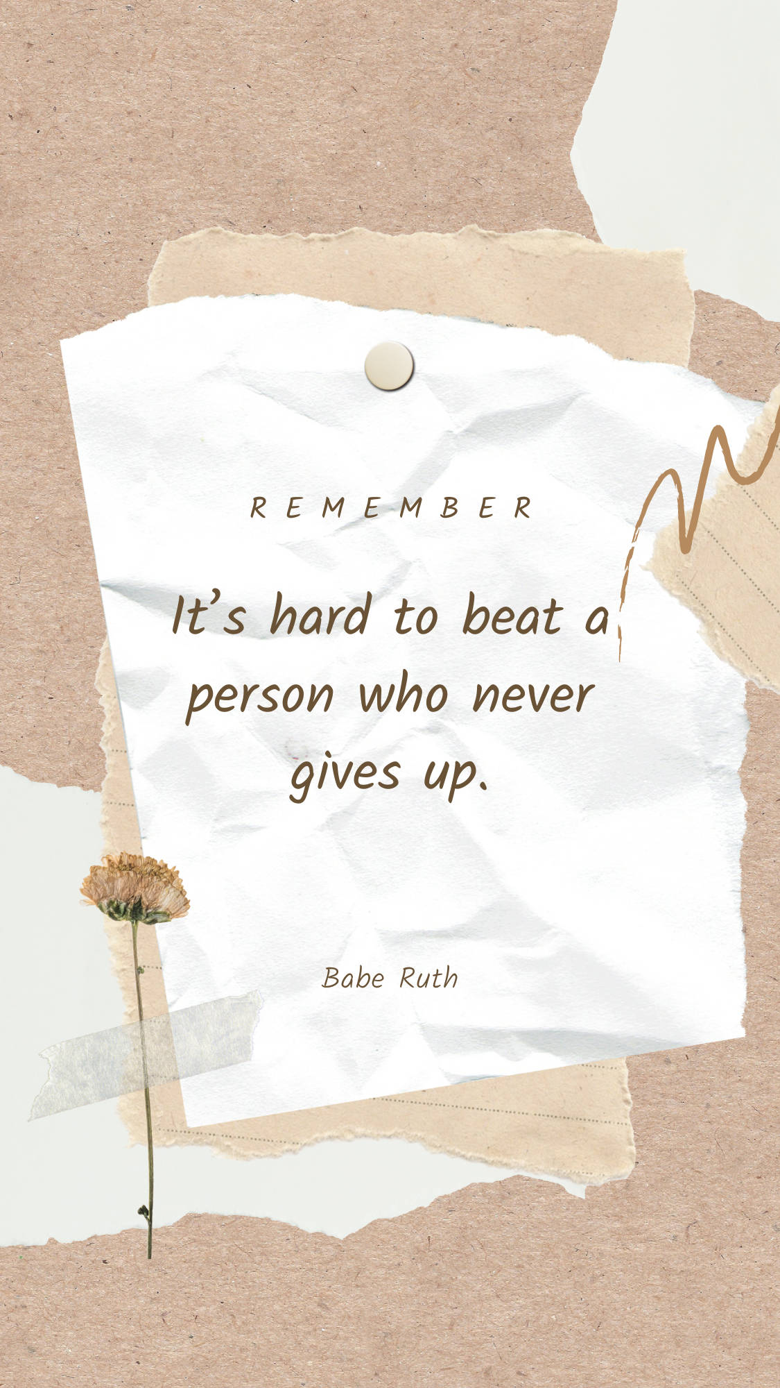 Download Hard To Beat Motivational Quotes Aesthetic Wallpaper