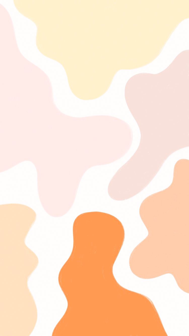 IPhone wallpaper with abstract shapes in orange, pink, and yellow - Pattern