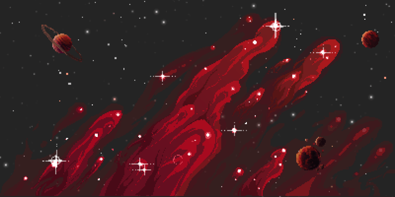Red Pixel Art Wallpaper
