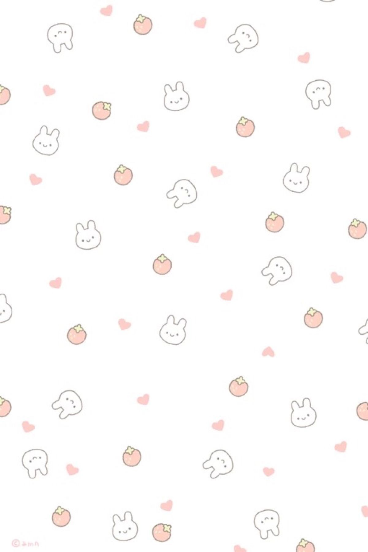 A white background with cute little animals - Pattern