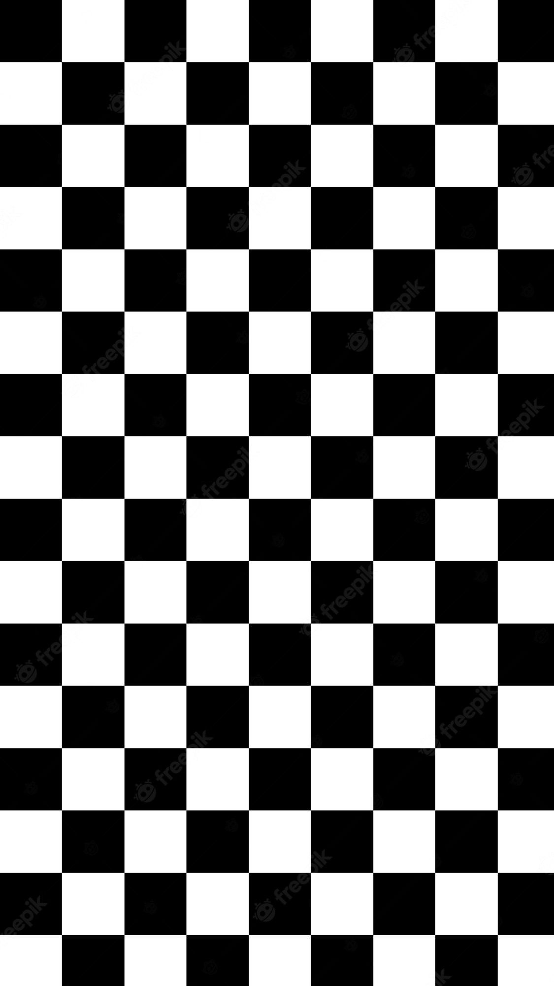 Premium Vector. Aesthetic cute vertical black and white checkerboard gingham plaid checkers wallpaper illustration perfect for backdrop wallpaper banner cover background for your design