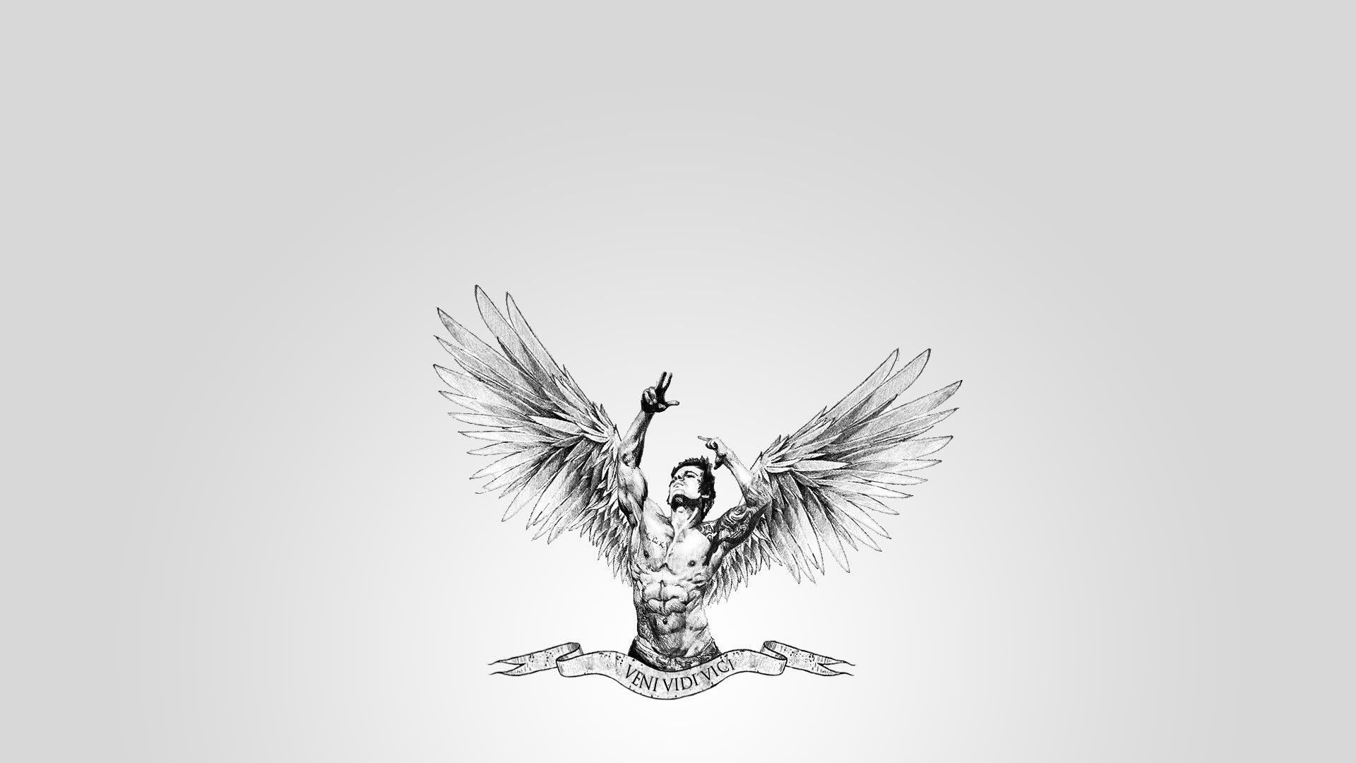 1920x1080 px grayscale photography wallpaper background art wings the alchemist man - Cute white, angels, white, gym, wings