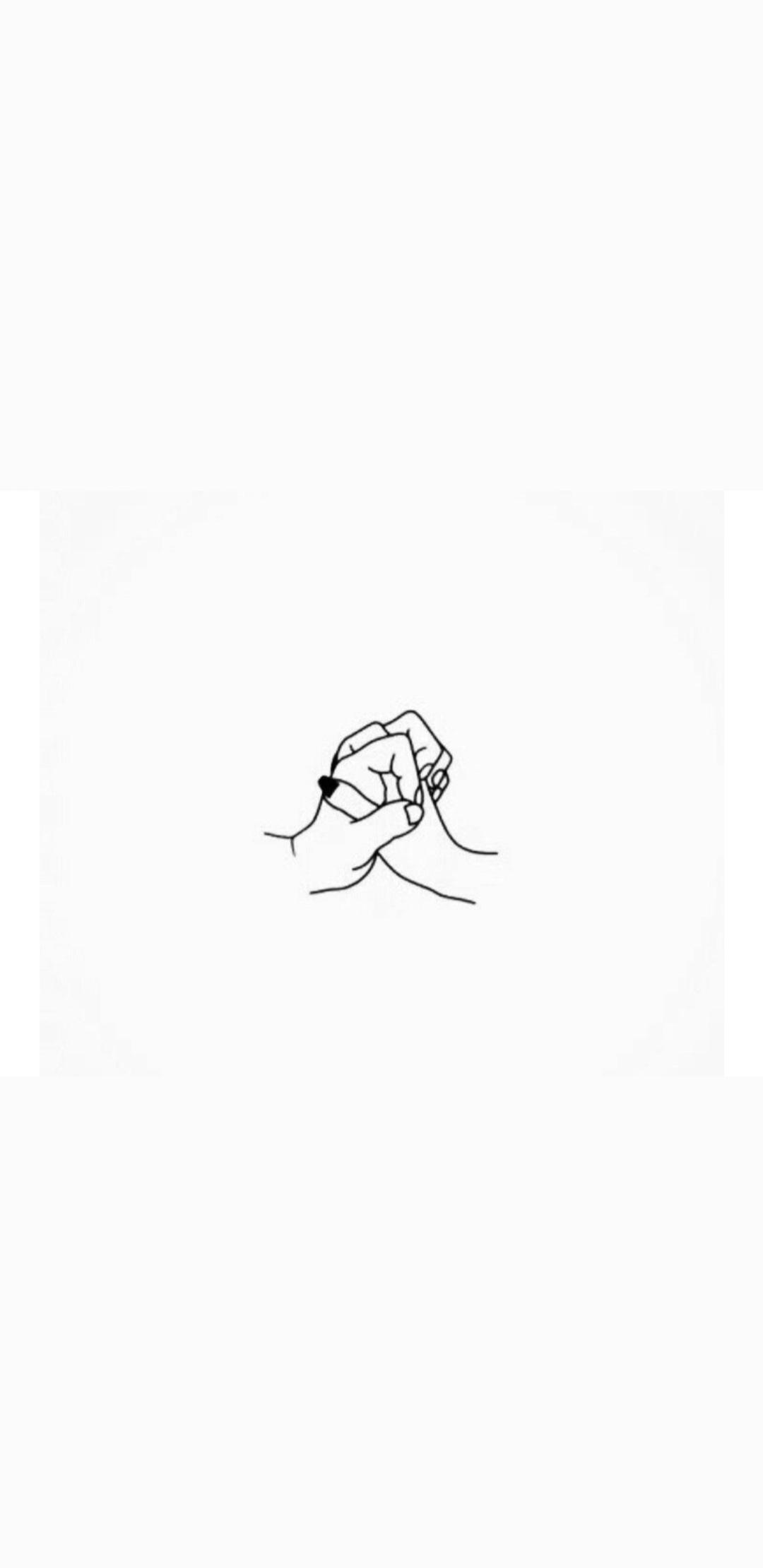 A black line drawing of two hands holding a diamond on a white background - Cute white