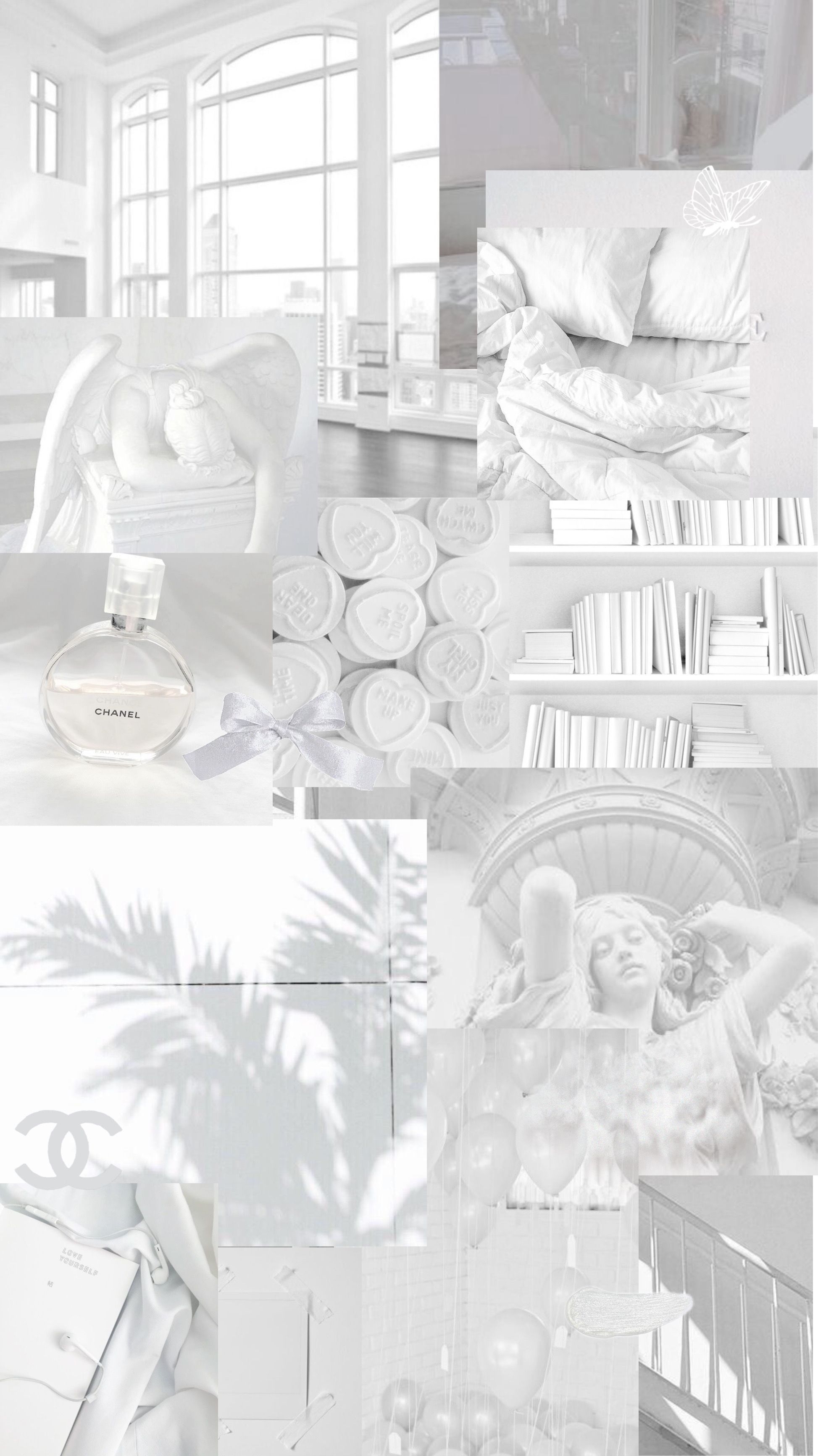 Aesthetic Collage, White, Chanel, Chanel Aesthetic, Chanel Collage, Chanel Collage Aesthetic, Chanel Collage White, Chanel Collage White Aesthetic, Chanel Collage White Aesthetic - White, cute white