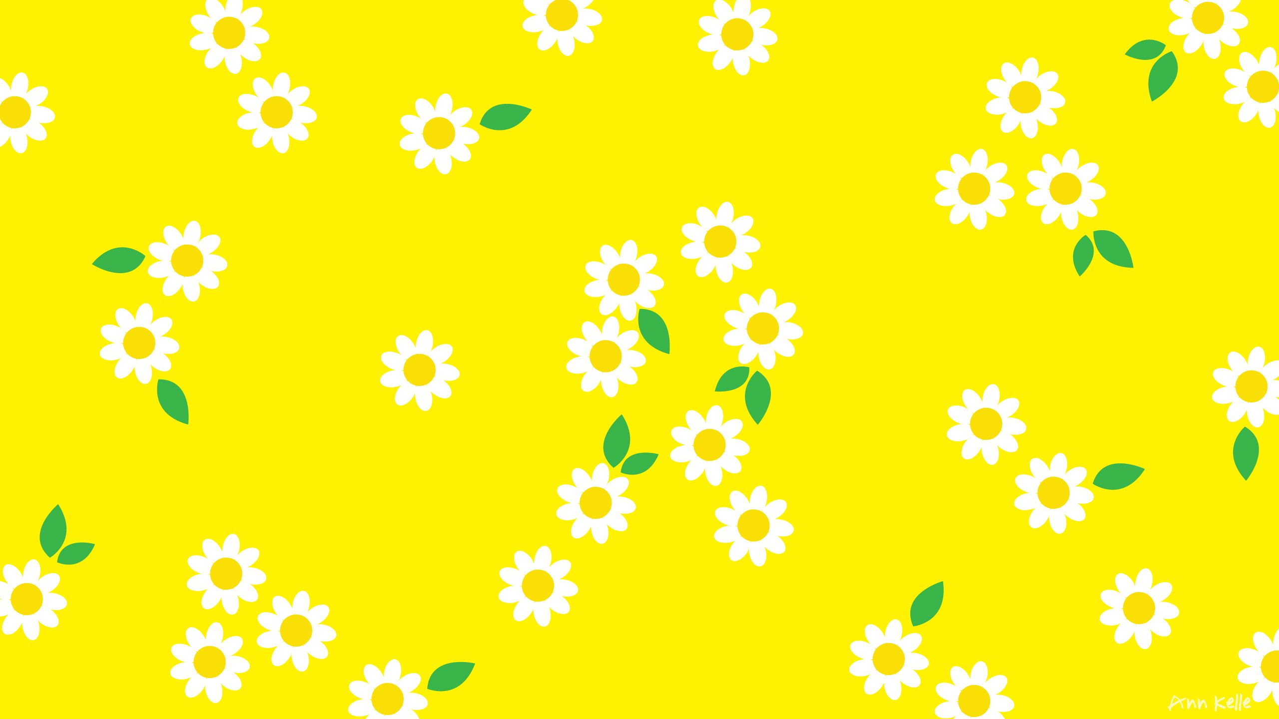 A yellow background with white flowers - Light yellow, pastel yellow, yellow