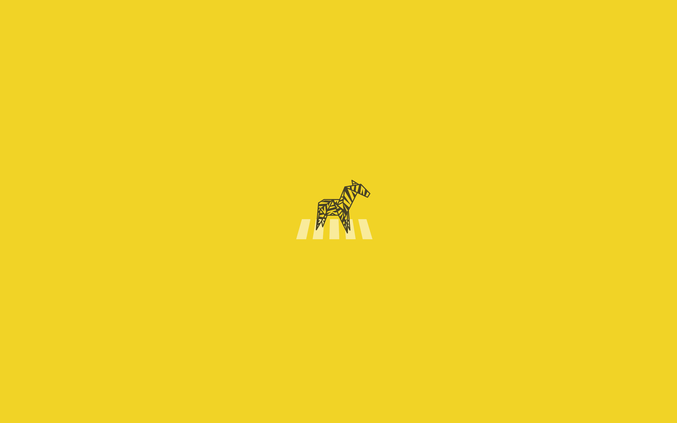 A giraffe on yellow background - Light yellow, pastel yellow