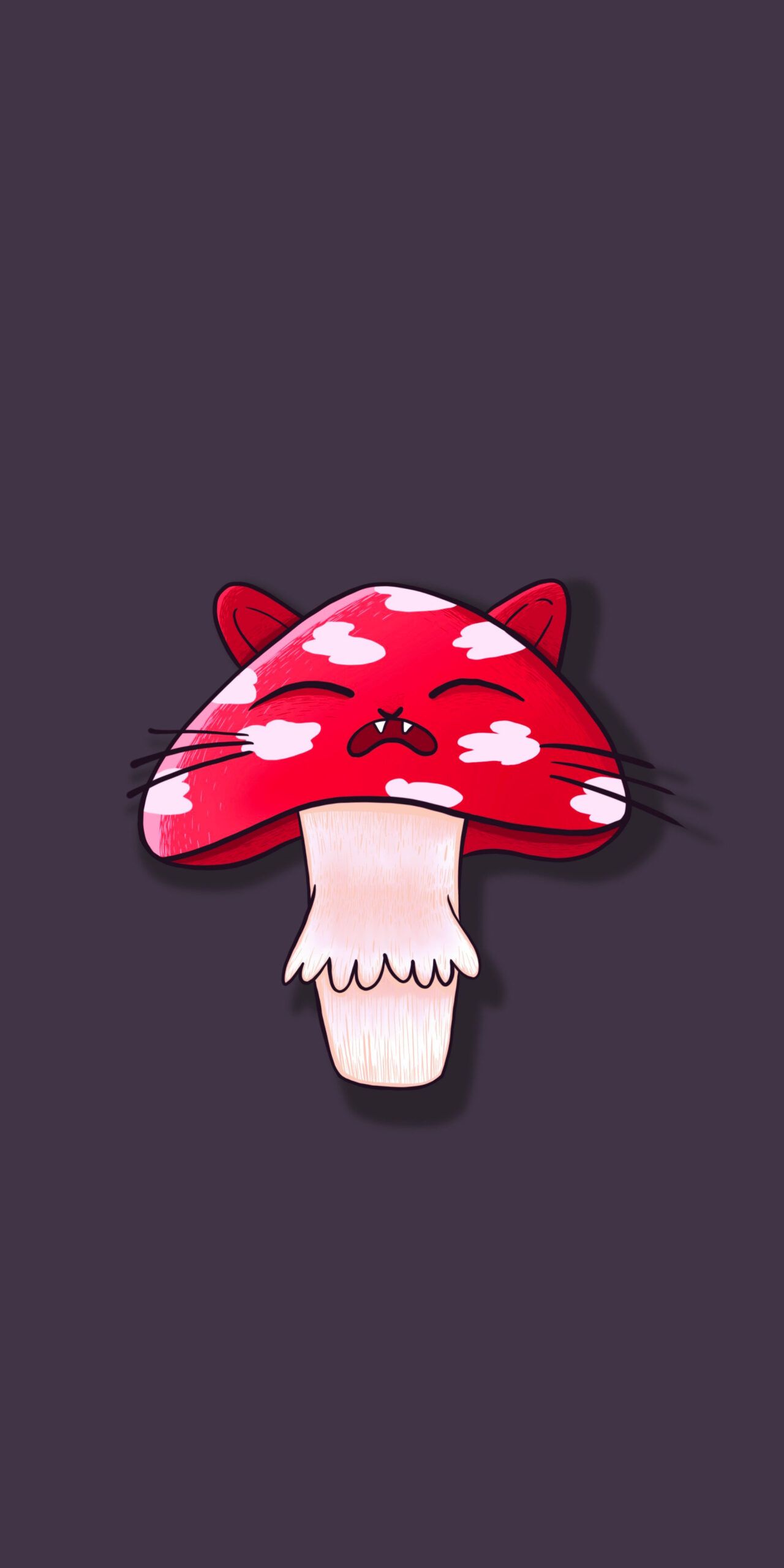 A cartoon mushroom with cat ears on it - Mushroom, cat
