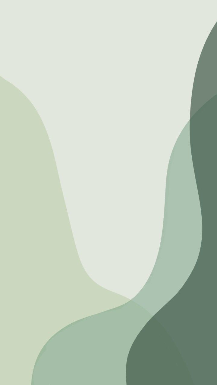 IPhone wallpaper with abstract shapes in green and beige - Pastel green, pastel minimalist