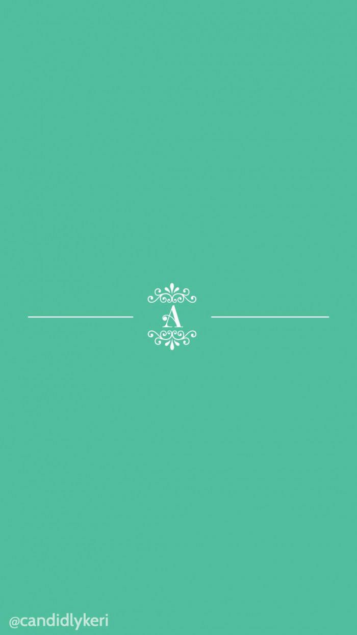Download Letter A Pastel Green Aesthetic Wallpaper