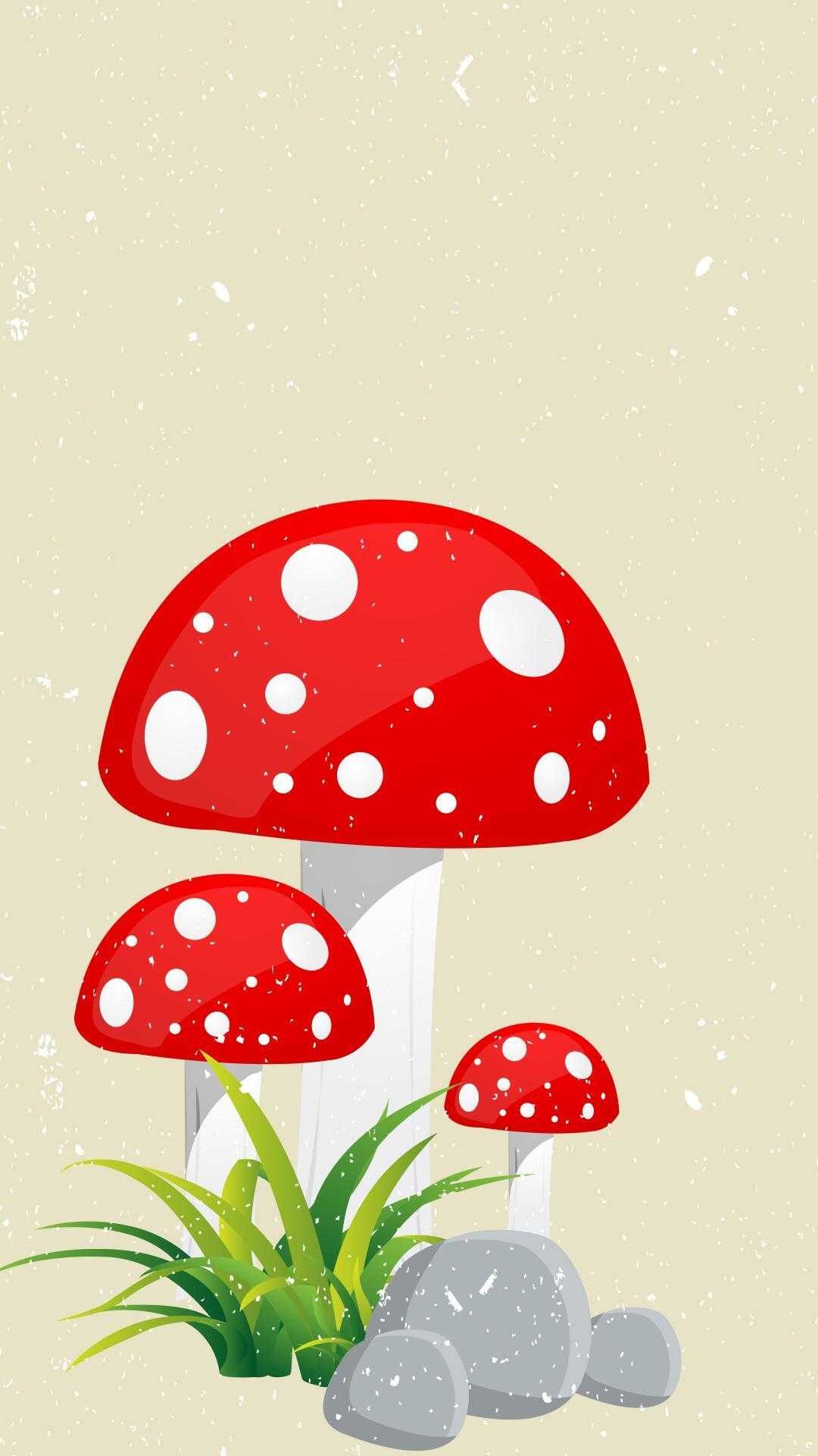 Kawaii Mushroom' Wallpaper