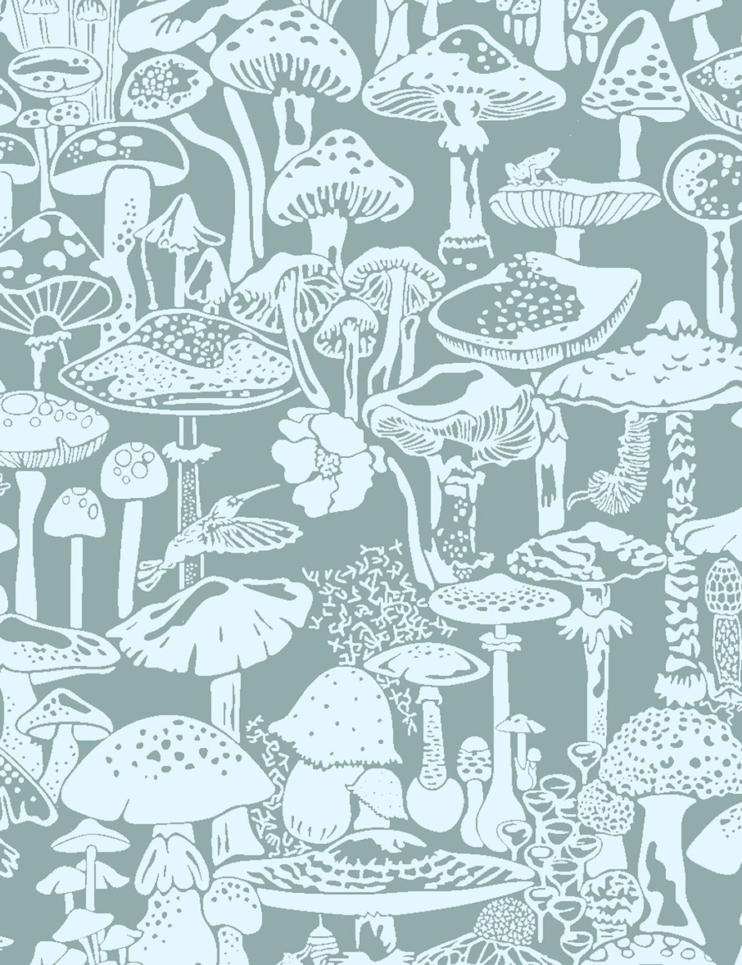 A pattern of mushrooms and other things - Mushroom