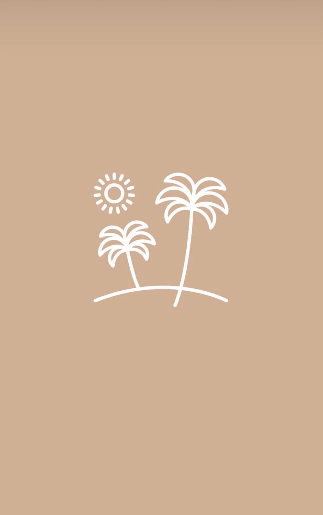Aesthetic wallpaper phone background with palm trees and the sun - Apple Watch