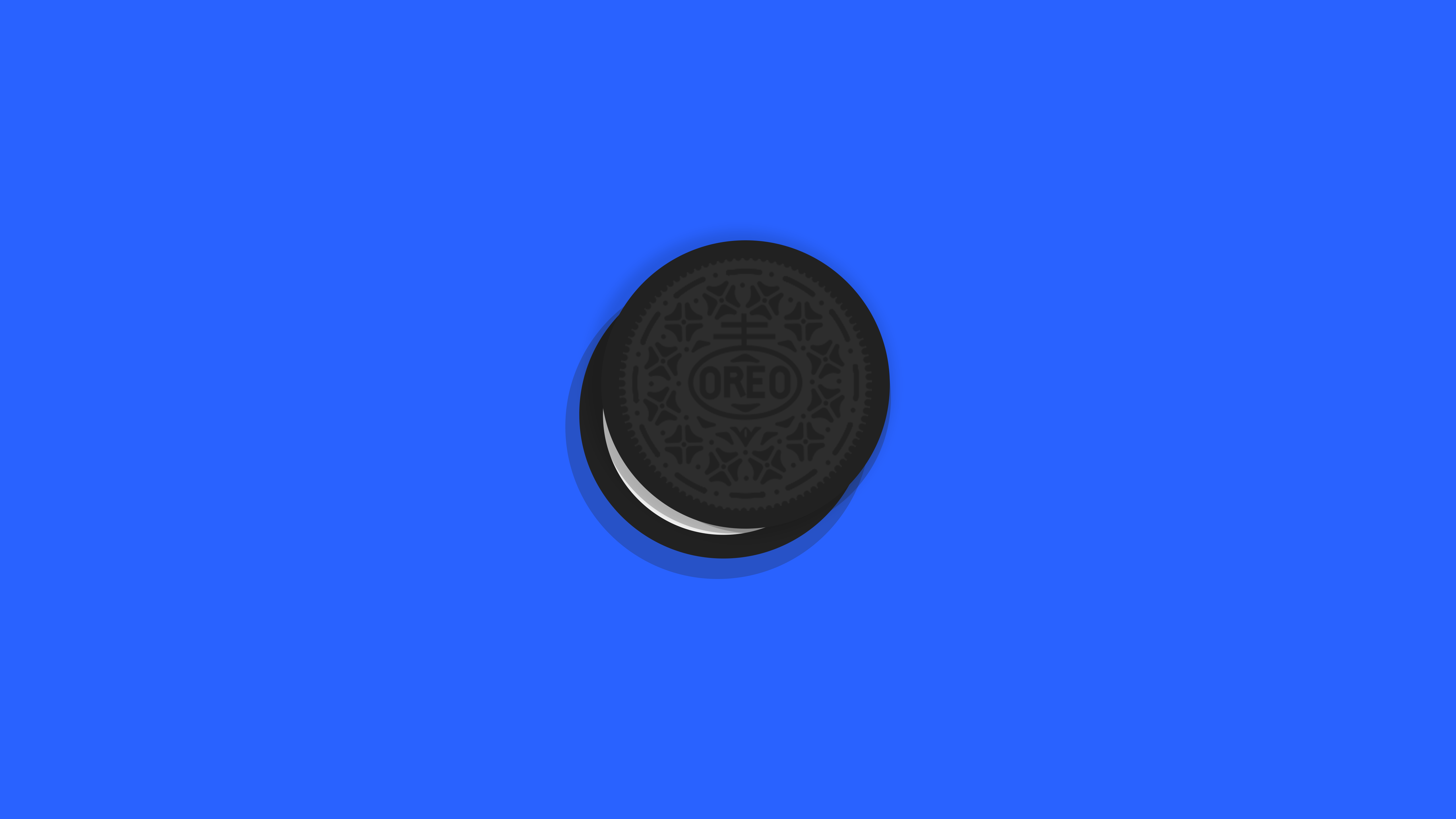 An Oreo cookie on a blue background - Oreo